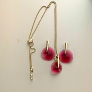 Kendra Scott adjustable necklace and matching earrings